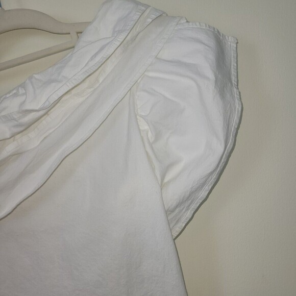Auqa One Shoulder White Ruffle Top Size XS - Picture 2 of 7